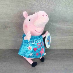 PLAY BY PLAY plyšák PEPPA PIG tyrkysové šaty 31 cm