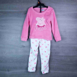 E PLUS M pyžamo chlupatkové PEPPA PIG růžovobílé vel 116/128